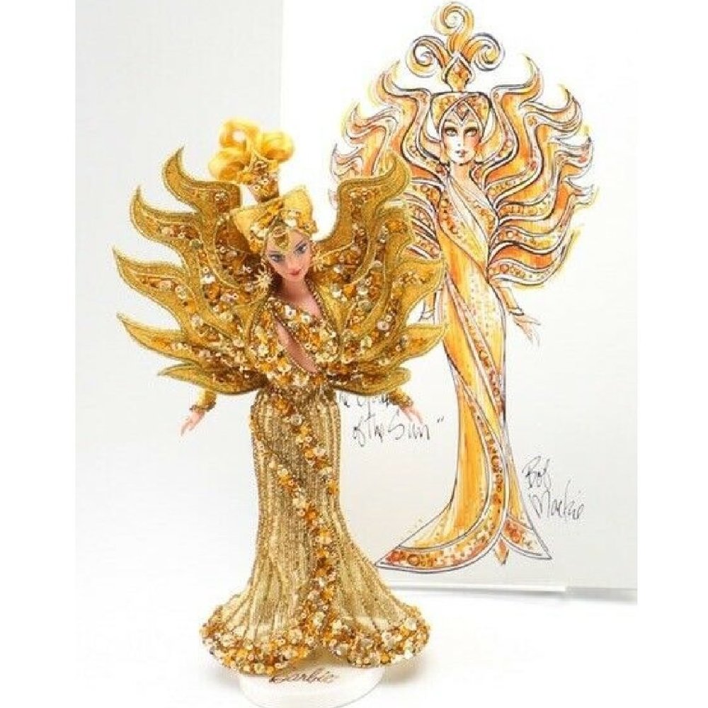new Mattel Barbie Goddess of the Sun Doll by Designer Bob Mackie ... circa 1996